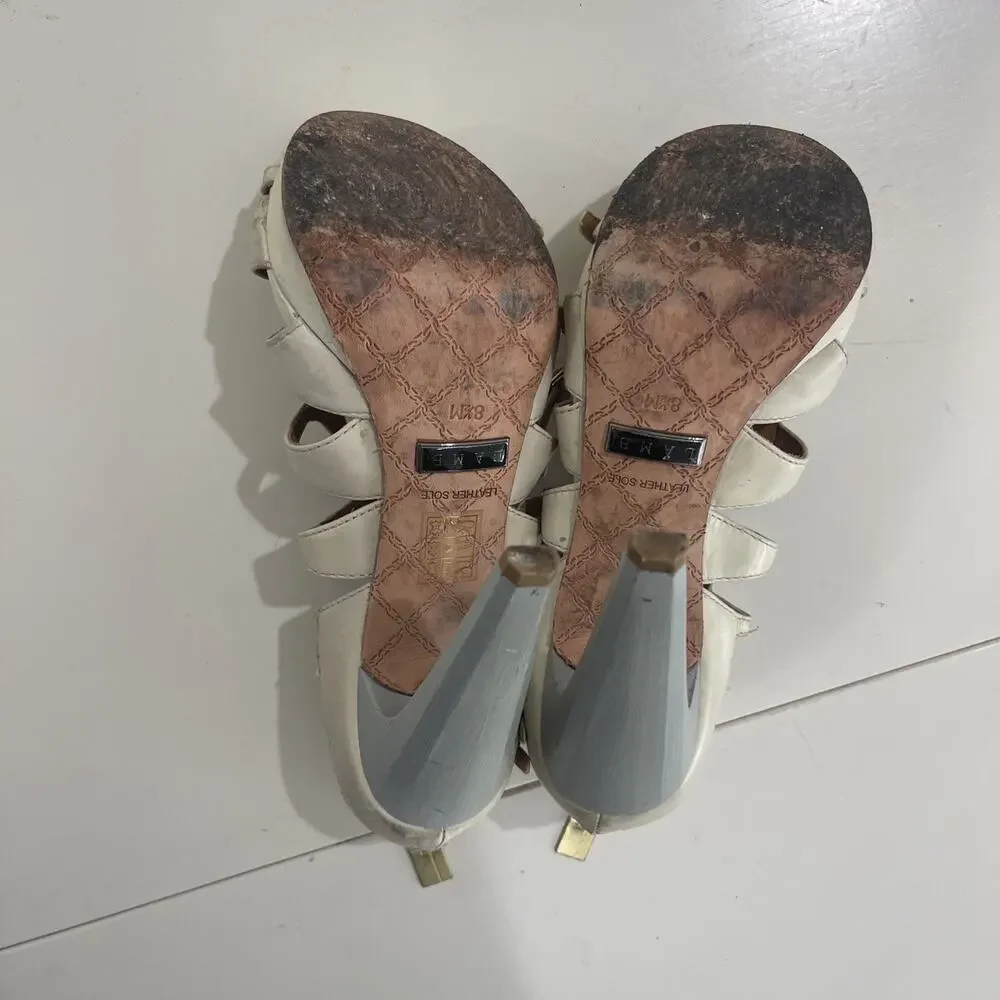 L.A.M.B Gwen Stefani LAMB DAVIN Natural Leather Strappy Pumps Size 8.5